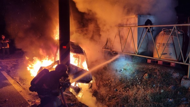 안동·구미서 차량 화재 잇따라…한때 고속도로 정체