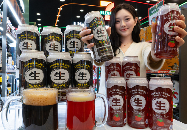 세븐일레븐, 투명캔 '흑생맥주·토마토생맥주' 출시