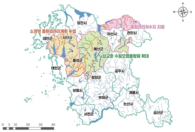 충남 하천 대부분 구간 2등급 유지…일부 구간 오염도 높아