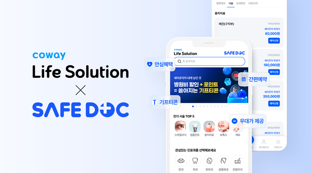 코웨이라이프솔루션, 세이프닥과 제휴…비급여 의료비 할인