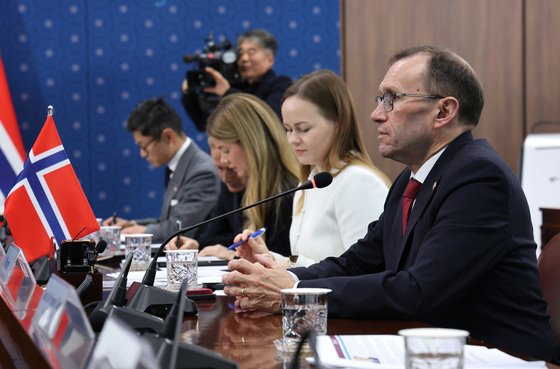 한-노르웨이 외교장관회담 참석한 에스펜 바르트 아이데 장관