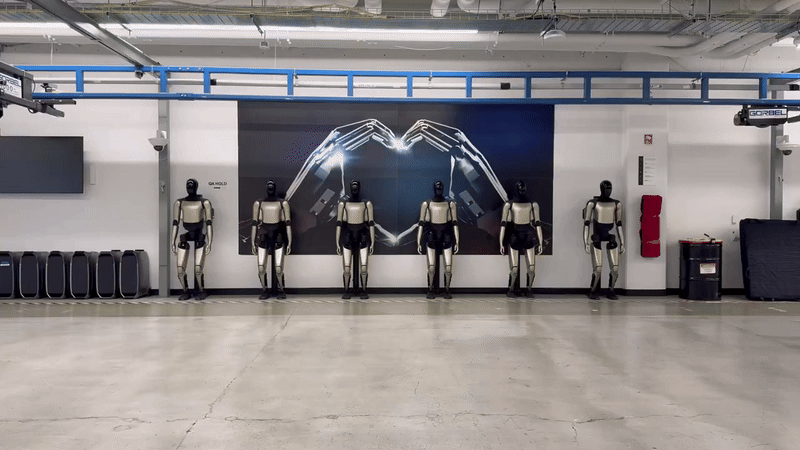 본문 이미지 - 테슬라 달리는 옵티머스(테슬라 옵티머스 X 갈무리)