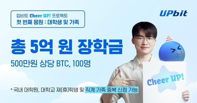 두나무, 청년층에 '업비트 장학금' 쏜다…'업비트 치얼업' 프로젝트 시작