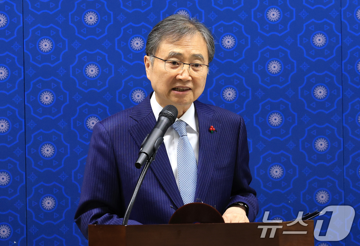 (서울=뉴스1) 임세영 기자 = 조현 외교부 장관이 19일 서울 종로구 외교부 청사에서 업무보고 사후 브리핑을 하고 있다. 2025.12.19/뉴스1