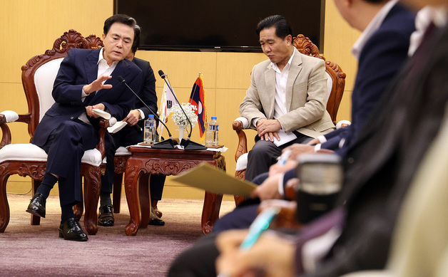 김태흠 지사, 라오스 보리캄사이주와 스마트팜 협력 논의