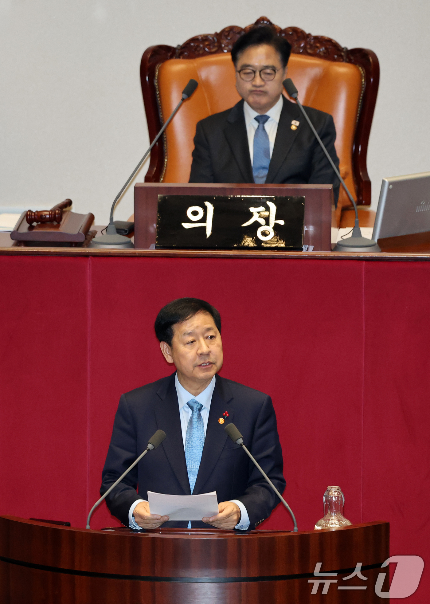 (서울=뉴스1) 이승배 기자 = 구윤철 경제부총리 겸 기획재정부 장관이 2일 서울 여의도 국회에서 열린 제429회국회(정기회) 제14차 본회의에서 법인세법, 교육세법 일부개정법률안 …