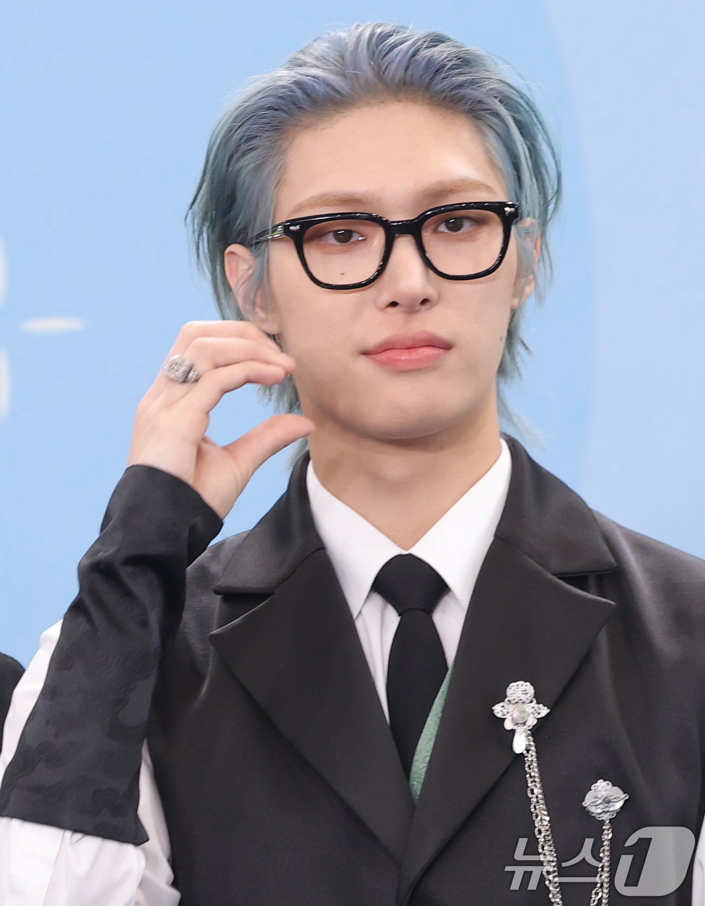 (서울=뉴스1) 권현진 기자 = 에이티즈 민기가 20일 서울 영등포구 KBS홀에서 열린 ‘2025 KBS 연예대상’에 참석해 포즈를 취하고 있다. 2025.12.20/뉴스1