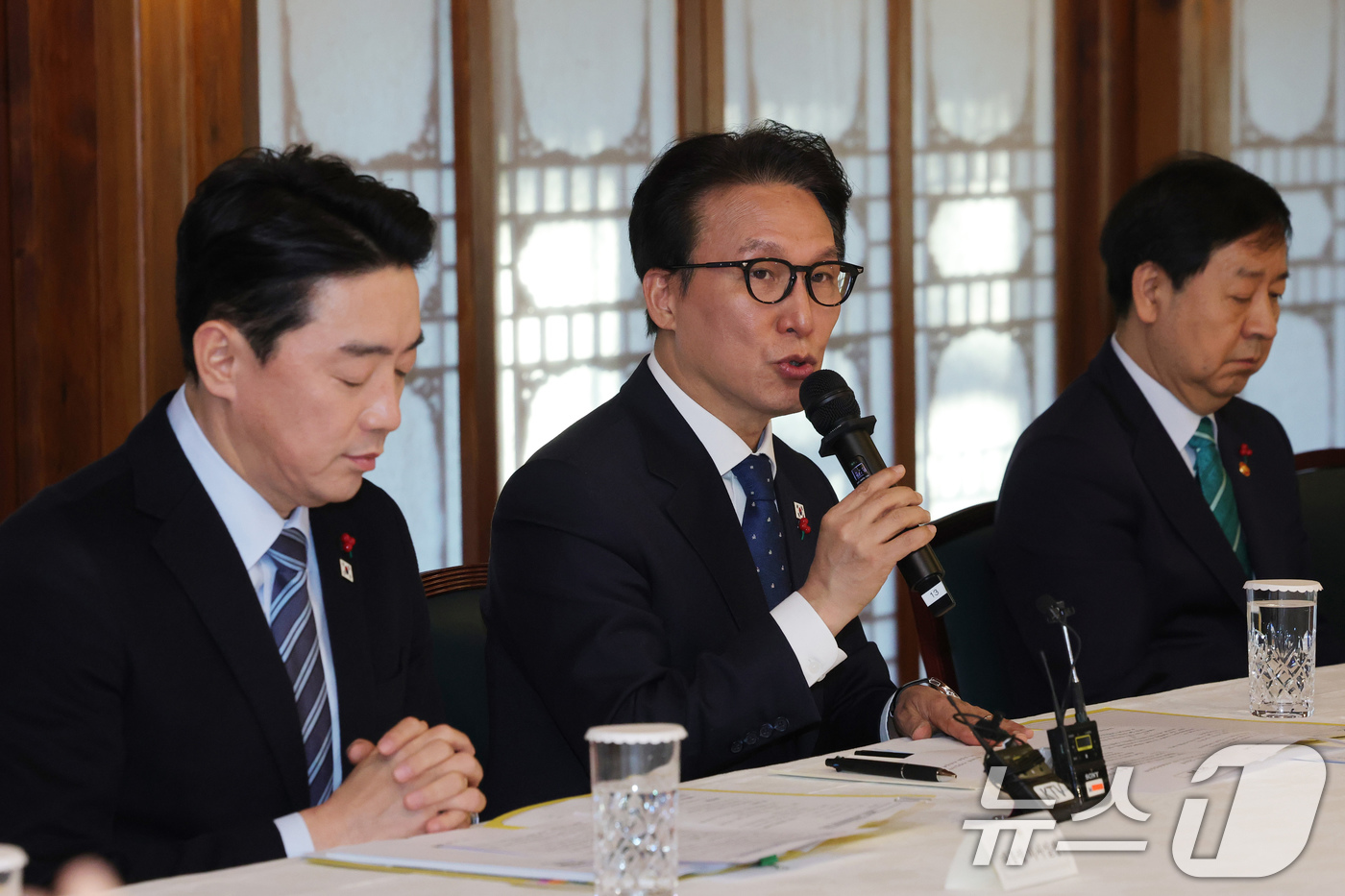 (서울=뉴스1) 장수영 기자 = 김민석 국무총리가 21일 서울 종로구 국무총리공관에서 열린 제5차 고위당정협의회에서 발언하고 있다. (공동취재) 2025.12.21/뉴스1