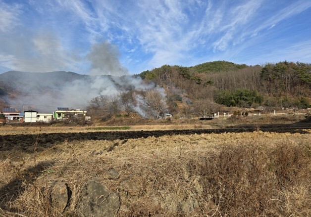 광양 옥곡면 야산서 산불…산림당국 37분 만에 진화