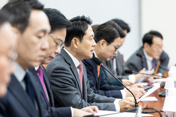 최고위 모두발언하는 장동혁 대표