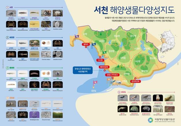 국립해양생물자원관, 서천 해양생물 다양성지도 공개