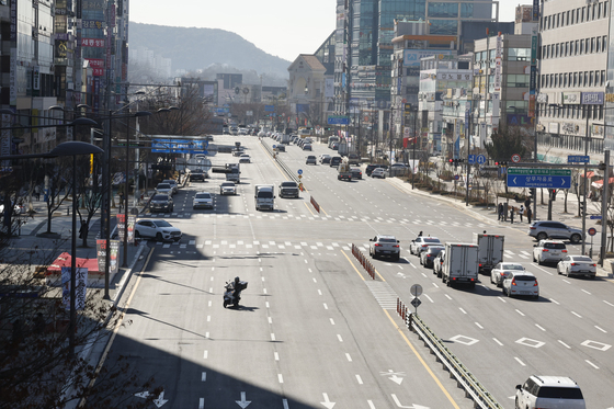 상무지구 상부도로 개방