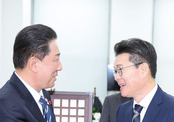 손잡은 김병기·정원오