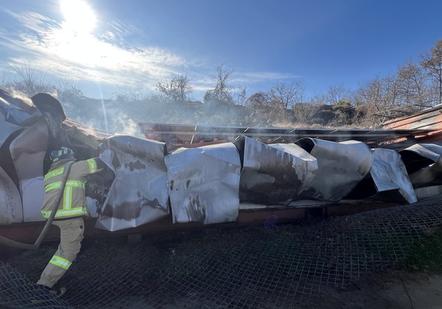 충남 홍성 결성면 돈사서 불…돼지 120마리 폐사