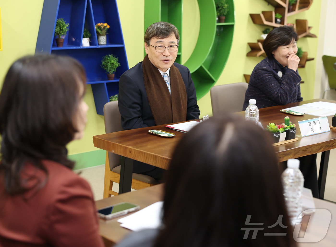 (서울=뉴스1) = 정근식 서울시교육감이 22일 오후 서울 양천구 신원초등학교에서 열린 학생맞춤통합지원 주제 간담회에서 발언하고 있다. (서울시교육청 제공. 재판매 및 DB 금지) …