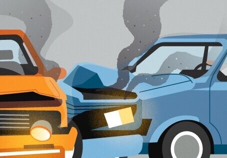 제천서 음주운전 차량, SUV와 충돌 뒤 상가 입구 돌진