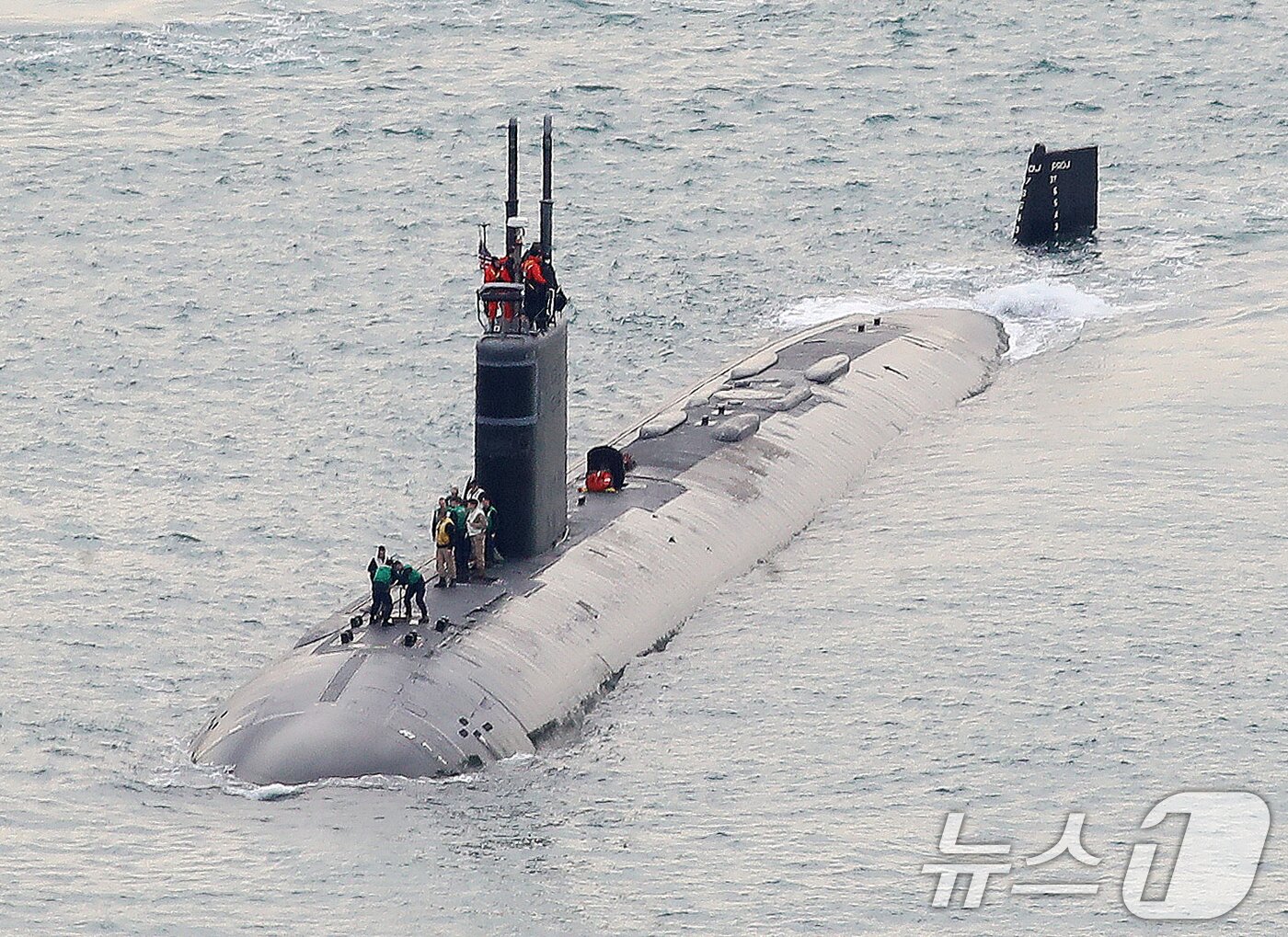 본문 이미지 - 미국 해군 로스엔젤레스급 핵추진잠수함 '그린빌함'(SSN-772·6900톤급). 2025.12.23 ⓒ 뉴스1 윤일지 기자