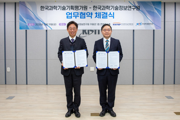 KISTEP·KISTI, R&D 데이터 공동활용…"AI로 똑똑한 연구지원"