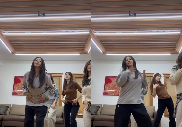 62세 황신혜, 정가은·장윤정과 댄스 챌린지 도전…수준급 실력 '눈길' [N샷]