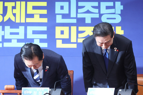 정청래 "말 안 통하는 국힘 때문에 마음 고생…김병기 수고 많았다"