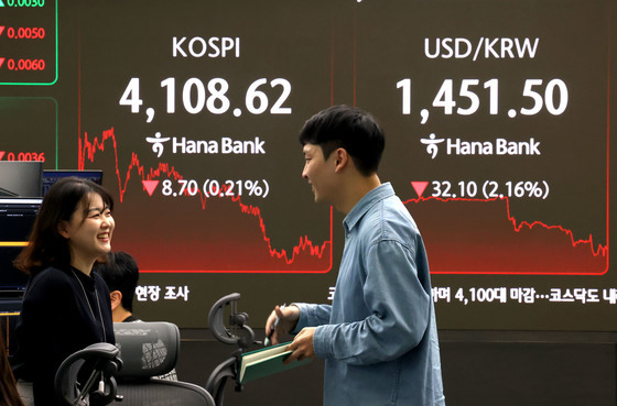 하락 마감한 코스피, 환율도 최대폭 하락
