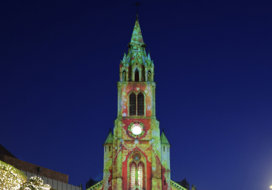 명동성당에서 펼쳐지는 미디어파사드