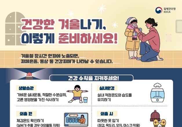 12월 한랭질환자 9명 발생…겨울철 야외활동 주의보
