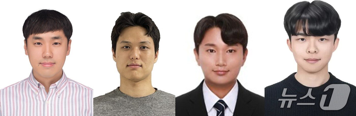 본문 이미지 - (좌측부터) 주경돈 교수, 김진혁 연구원(제1저자), 방재훈 연구원, 서승현 연구원(UNIST 제공. 재판매 및 DB금지)/뉴스1