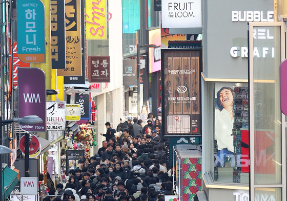 명동 성탄 인파