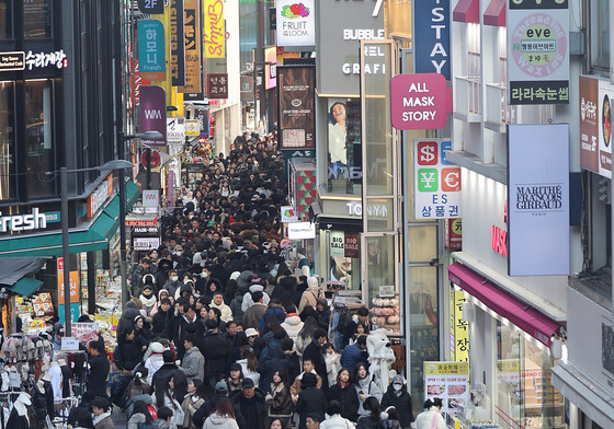 명동 크리스마스 인파