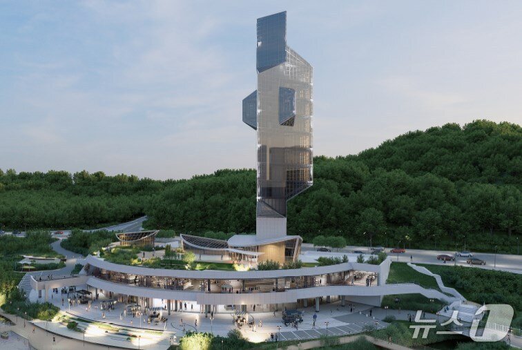 본문 이미지 - 명암관망탑 리모델링 조감도.(청주시 제공. 재판매 및 DB금지)/뉴스1