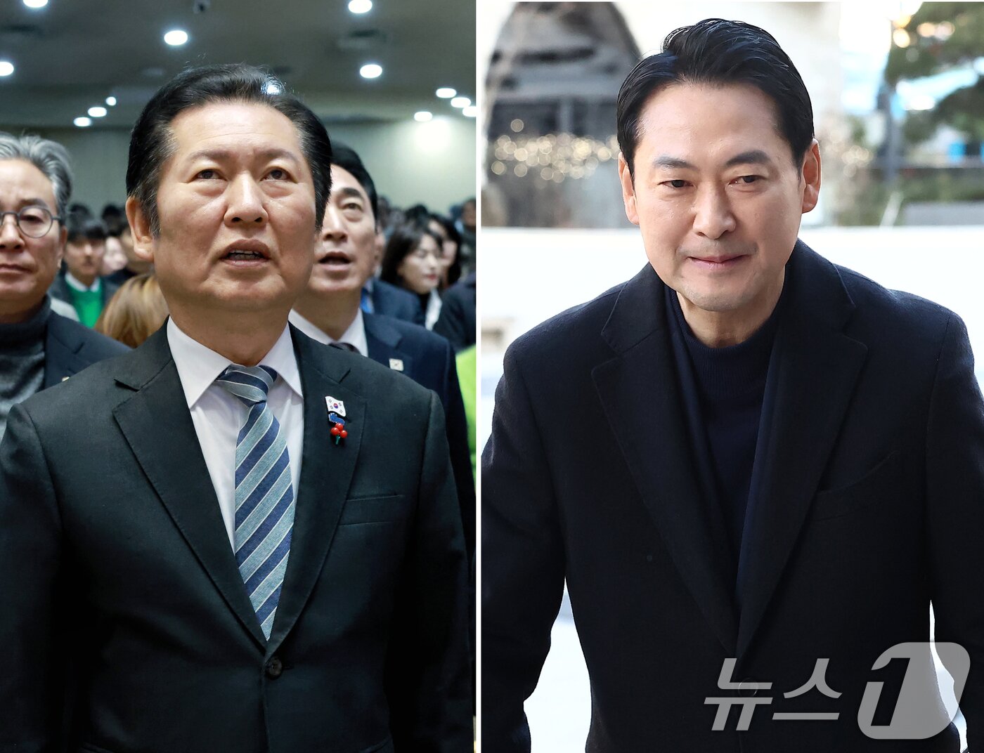 본문 이미지 - 정청래 더불어민주당 대표(왼쪽)와 장동혁 국민의힘 대표가 25일 성탄 교회 예배에 참석해 기도를 드렸다. 민주당 정청래 대표는 경기 용인시 '새에덴교회'를, 국민의힘 장동혁 대표는 서울 서초구 '사랑의 교회'를 찾았다. (정청래 사진 더불어민주당 제공. 재판매 및 DB금지) 2025.12.25/뉴스1 ⓒ News1 김민지 기자