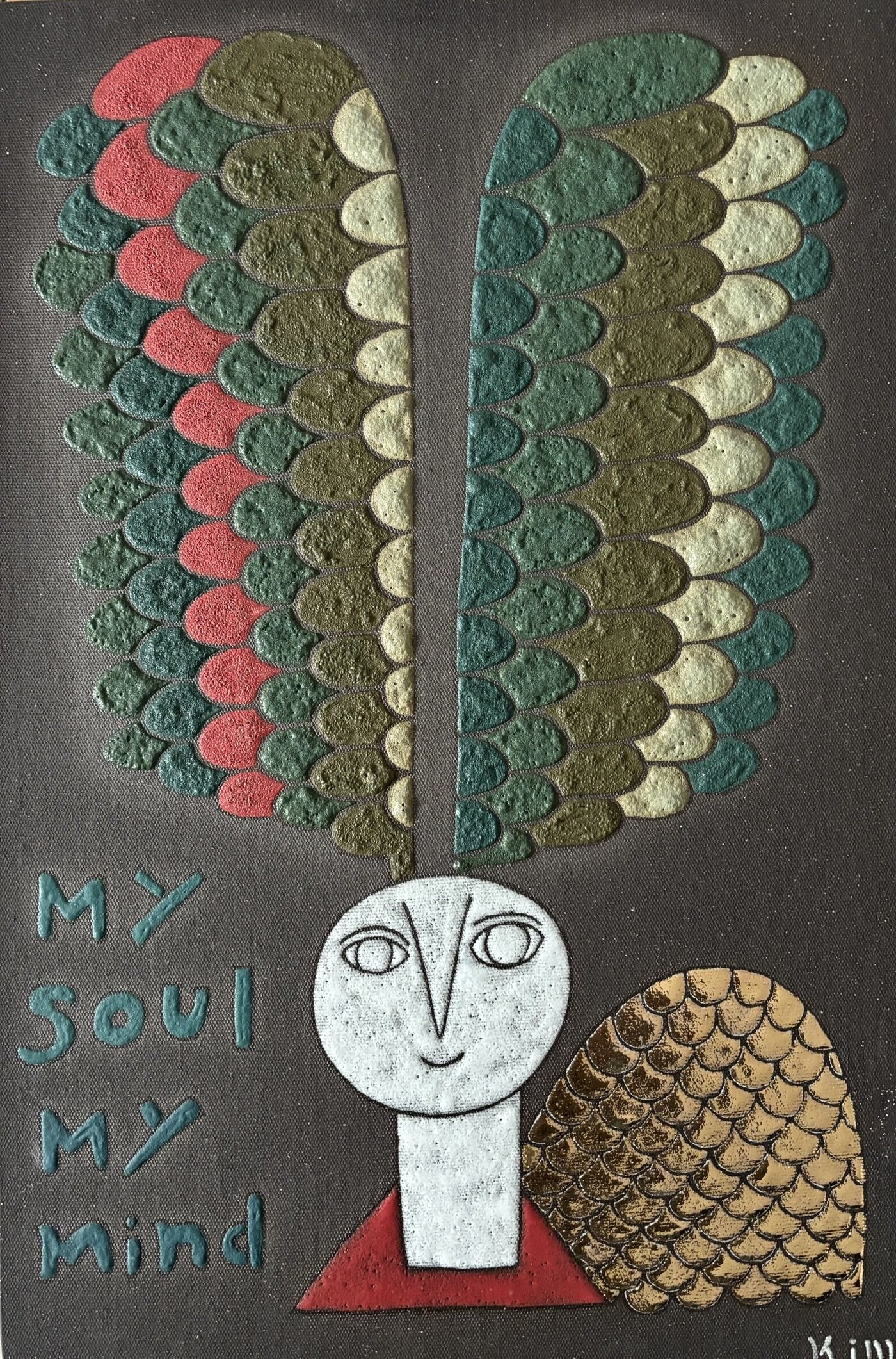 본문 이미지 - 김도연_I,My, Me, Mine_2024_Ceramic with mixed media_54 &times; 35 cm (금산갤러리 제공)