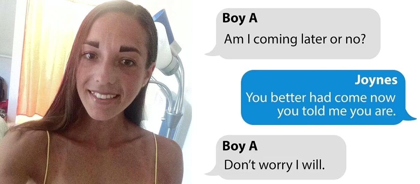 본문 이미지 - 자신의 제자를 집으로 부르는 레베카 조인스. 학생과 대화 내용. 출처=데일리메일