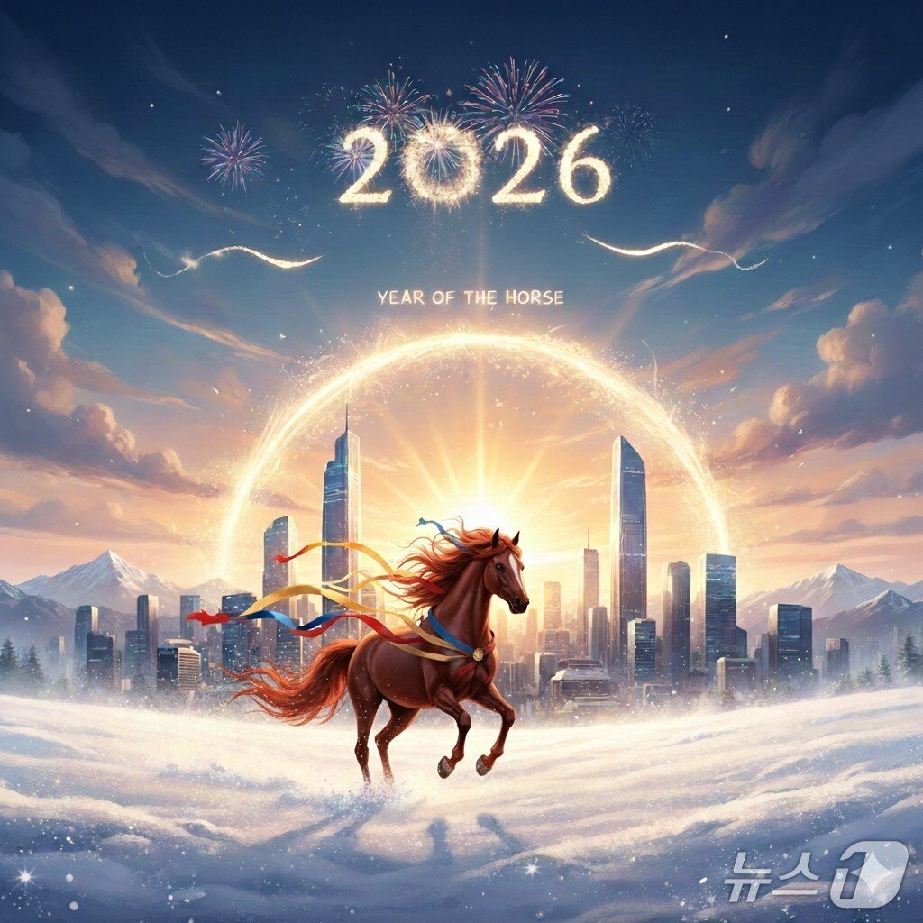 본문 이미지 - 구글 제미나이 나노 바나나로 생성한 병오년 이미지. (필자 제공)