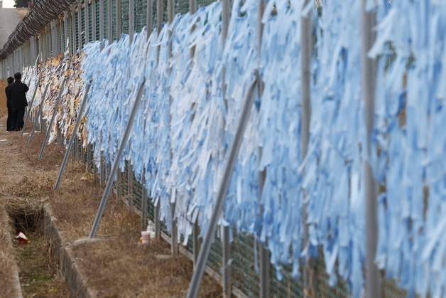 물결치는 푸른 리본