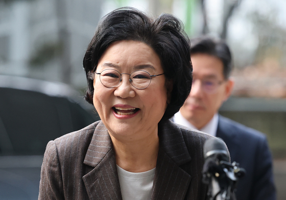 이혜훈 기획예산처 장관 후보자, 첫 출근 미소