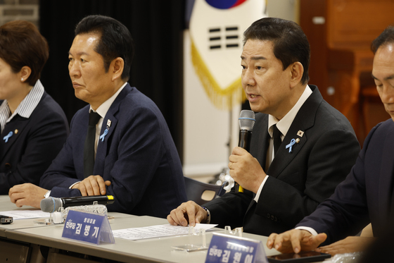 무안서 모두발언하는 김병기 원내대표