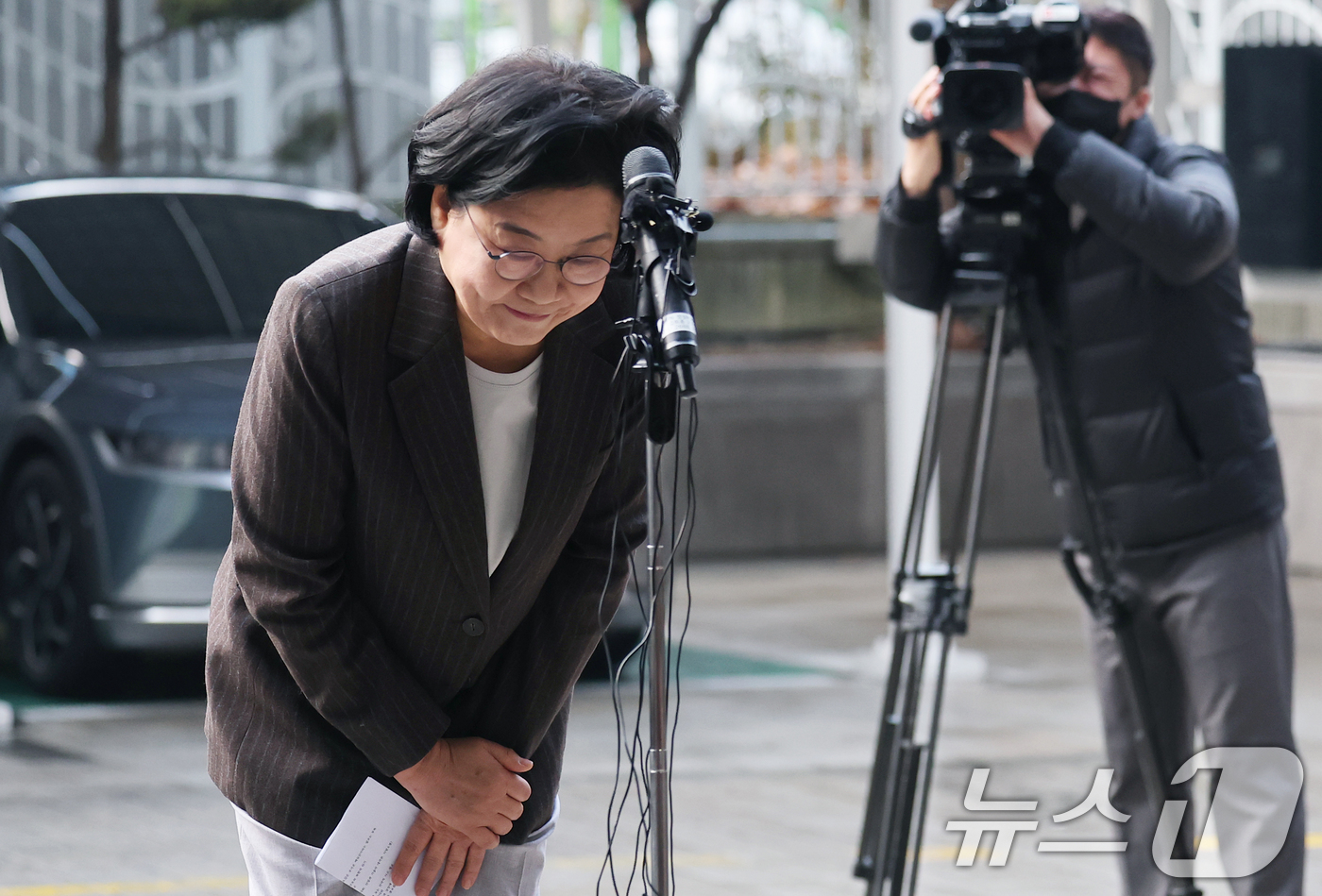 (서울=뉴스1) 오대일 기자 = 초대 기획예산처 장관 후보자로 지명된 이혜훈 전 국민의힘 의원이 29일 오전 서울 중구 예금보험공사에 마련된 인사청문회 준비 사무실로 첫 출근하며 …