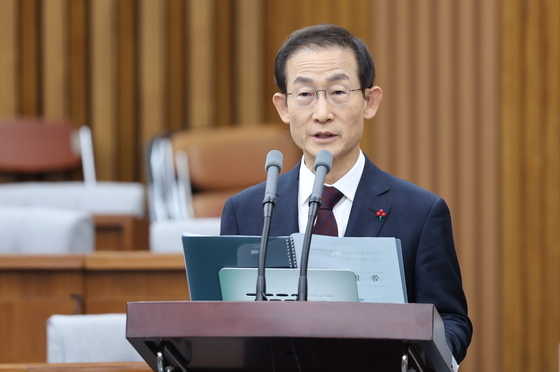 인사말 하는 김호철 감사원장 후보자