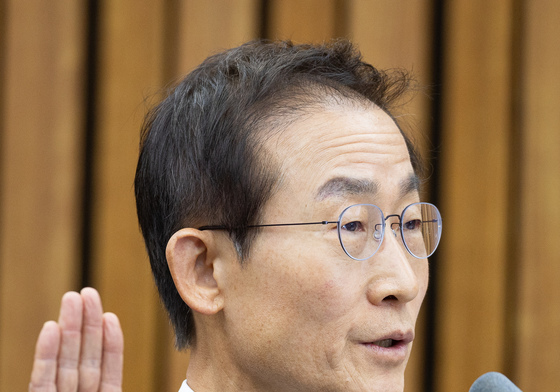 인사청문회 선서하는 김호철 감사원장 후보자