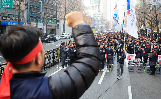 기업은행 노조, 임금투쟁 총파업 결의대회
