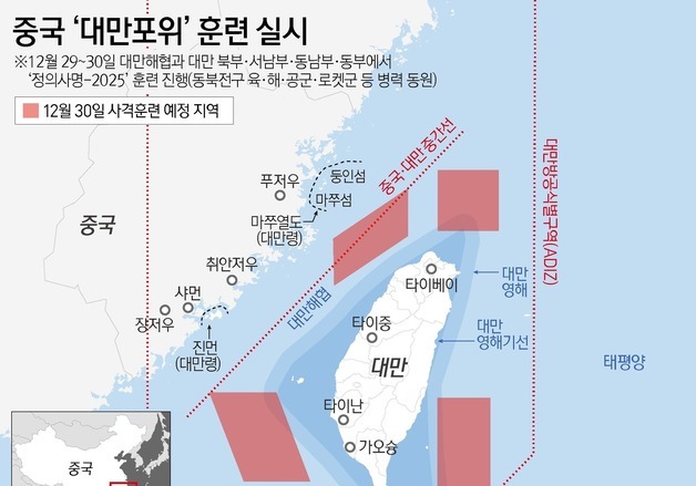 [그래픽] 중국 '대만포위' 훈련 실시