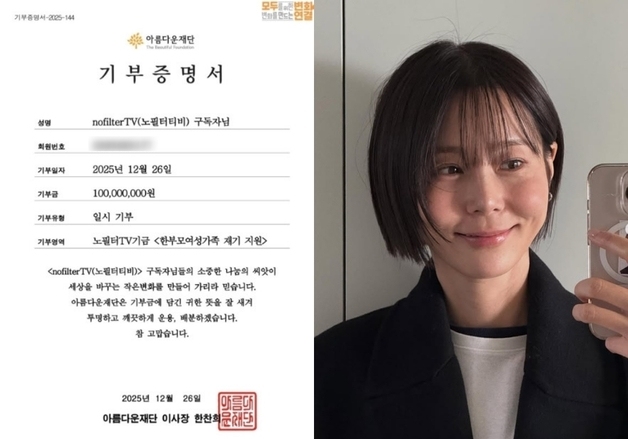 김나영, 한부모 여성 가장 위해 1억 기부…"얼마나 외롭고 고된지 알아"
