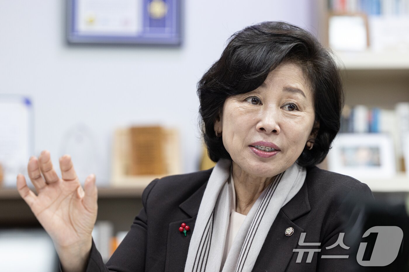본문 이미지 - 남인순 더불어민주당 의원이 29일 서울 여의도 국회 의원실에서 뉴스1과 인터뷰하고 있다. 2025.12.29/뉴스1 ⓒ News1 이승배 기자