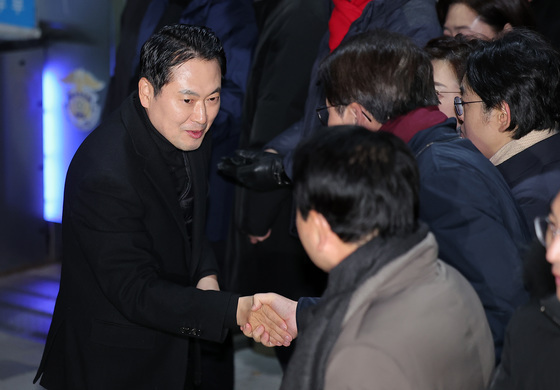 추경호 의원 마중 나온 장동혁 대표