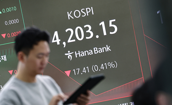 '마지막 거래일' 코스피, 하락세…삼성전자는 12만원 돌파[개장시황]