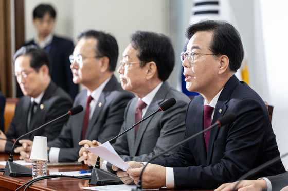 모두발언하는 송언석 국민의힘 원내대표