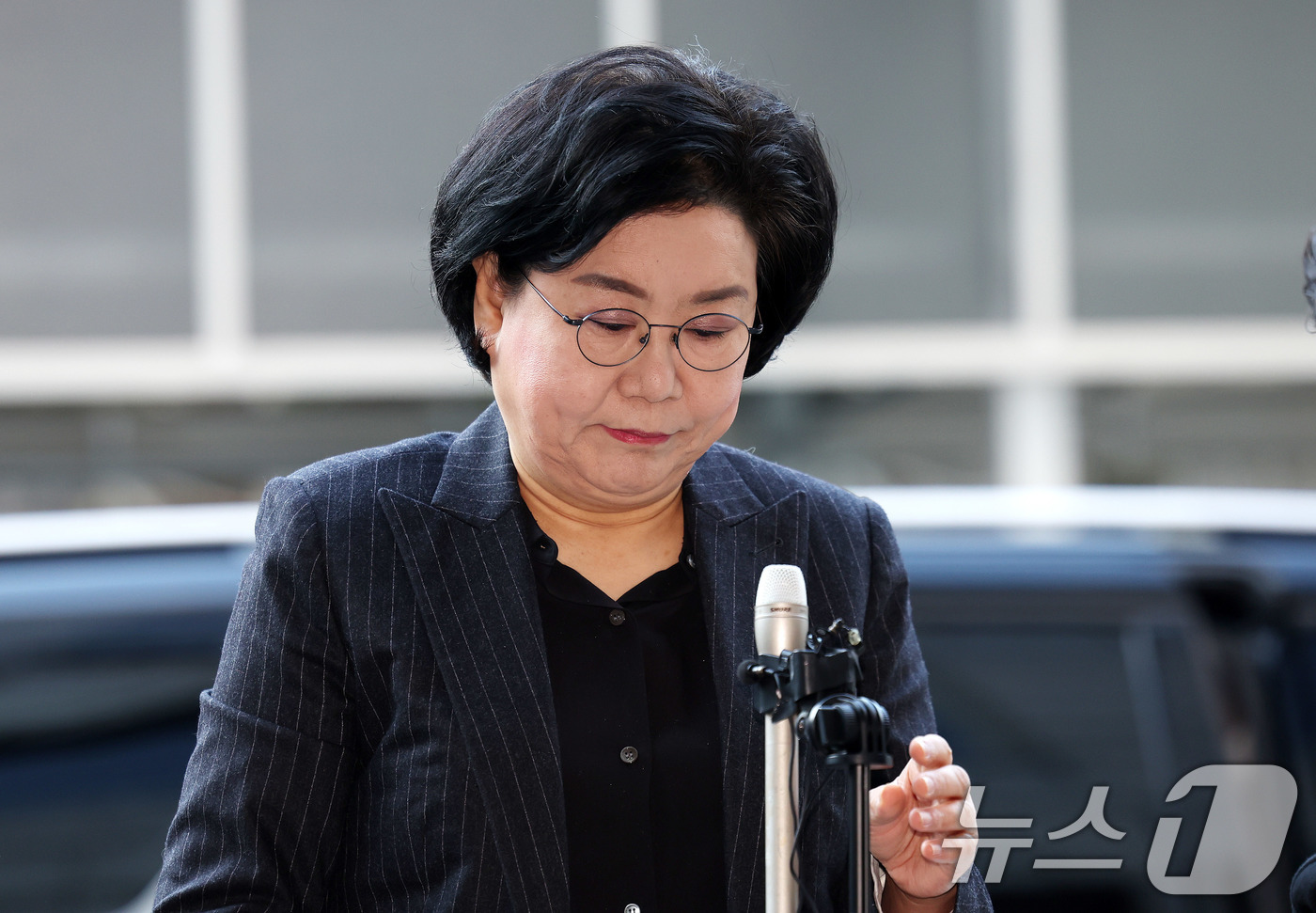 (서울=뉴스1) 박지혜 기자 = 초대 기획예산처 장관 후보자로 지명된 이혜훈 전 국민의힘 의원이 30일 오전 서울 중구 예금보험공사에 마련된 인사청문회 준비 사무실로 출근하고 있다 …