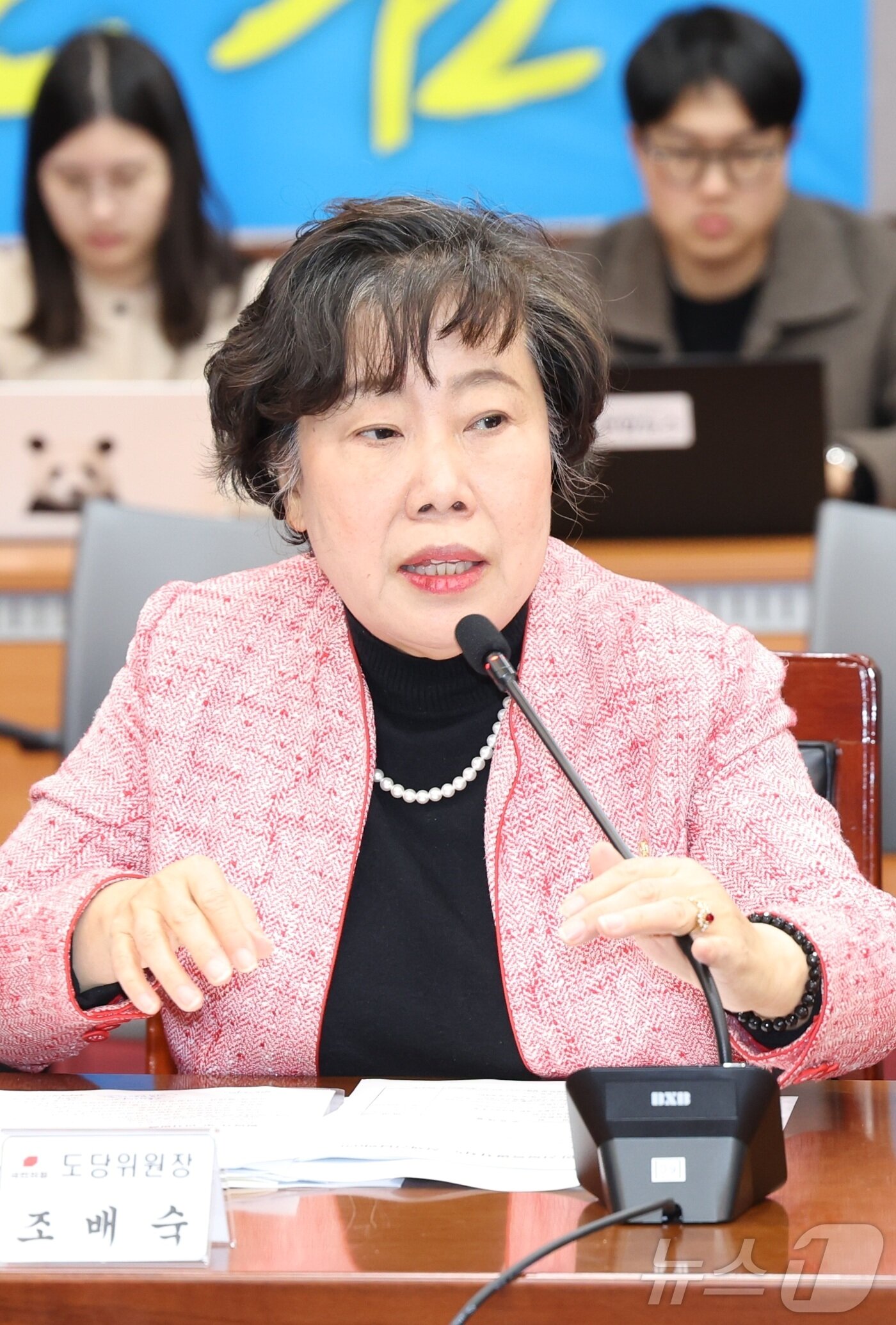 본문 이미지 - 조배숙 국민의힘 전북도당위원장이 30일 전북 김제시 새만금33센터에서 열린 국민의힘·전북특별자치도 정책간담회에 참석해 인사말을 하고 있다. 2025.12.30/뉴스1 ⓒ News1 유경석 기자